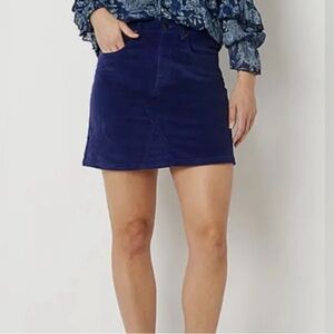 Frye and Co Heritage Navy Jewel Tone Blue Corduroy
Mini A-line Skirt Size 14